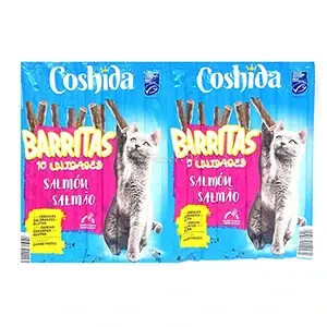 10 Barres stick au saumon pour chat, Coshida, 50g