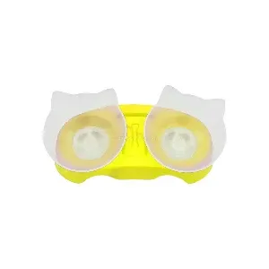 Double gamelles en plastique pour chat