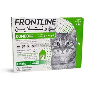 3 Pipettes pour chat anti-puces, tiques et poux, Combo spot-on, Frontline