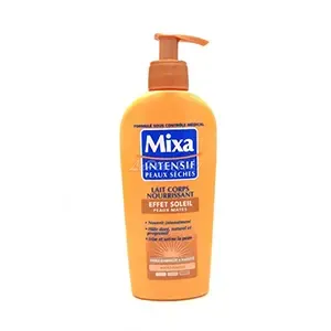 Lait corps nourrissant à l'huile d'abricot et karité pour peau mate, Effet soleil, Mixa, 250ml