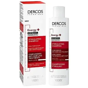 Shampoing stimulant énergisant, Complément de traitement anti-chute, Vichy, Dercos, 200ml