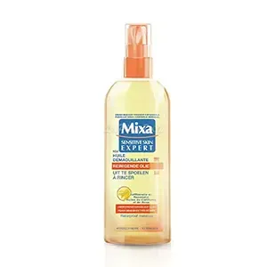 Huile démaquillante pour peaux sensibles et très sèches, Huiles de carthame et de rose, Sans paraben, Waterproof Make-up, Sensitive skin expert, Mixa, 150ml