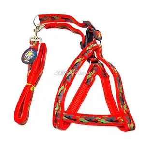 Harnais et laisse pour chien avec motif militaire, Chien moyen, BisBis, 120cm