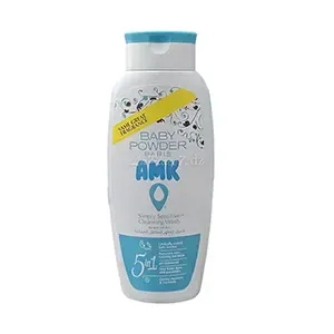 Gel nettoyant pour zones intimes, 5 en 1, AMK, Baby powder, 250ml