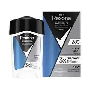 Déodorant stick pour homme 96H, 3x plus efficace, Régule la transpiration intense, Maximum protection, Rexona, 45 ml
