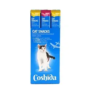 7 tubes de friandise liquide pour chat, Cat snacks, Coshida