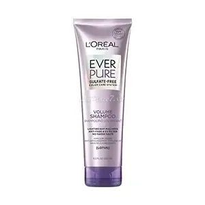 Shampoing volumisant au Lotus, Anti affadissement et filtre UV, Sans sel agressants, Sans paraben, Ever Pure, L'Oréal, 250ml