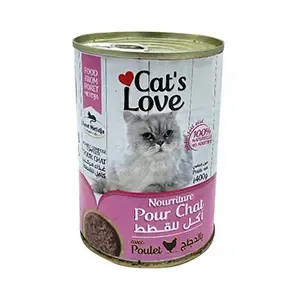 Aliment complet pour chat au poulet, Cat's Love, 400 g