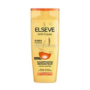 Shampoing réparateur pour cheveux agressés cassant, Anti-casse, Elseve